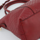 GUCCI Micro GG Canvas Hand Bag 2way Red Gold 449656 Auth ka4811A-14