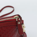 GUCCI Micro GG Canvas Hand Bag 2way Red Gold 449656 Auth ka4811A-17