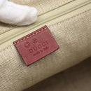 GUCCI Micro GG Canvas Hand Bag 2way Red Gold 449656 Auth ka4811A-18