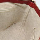 GUCCI Micro GG Canvas Hand Bag 2way Red Gold 449656 Auth ka4811A-20
