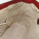GUCCI Micro GG Canvas Hand Bag 2way Red Gold 449656 Auth ka4811A-21