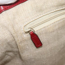 GUCCI Micro GG Canvas Hand Bag 2way Red Gold 449656 Auth ka4811A-22