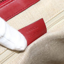 GUCCI Micro GG Canvas Hand Bag 2way Red Gold 449656 Auth ka4811A-24