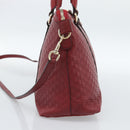 GUCCI Micro GG Canvas Hand Bag 2way Red Gold 449656 Auth ka4811A-5