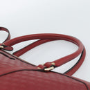 GUCCI Micro GG Canvas Hand Bag 2way Red Gold 449656 Auth ka4811A-8