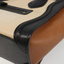 CELINE Luggage Nano Micro Mini Hand Bag Leather 2way Beige Gold Auth ka4812V-16