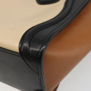 CELINE Luggage Nano Micro Mini Hand Bag Leather 2way Beige Gold Auth ka4812V-18