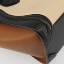 CELINE Luggage Nano Micro Mini Hand Bag Leather 2way Beige Gold Auth ka4812V-19