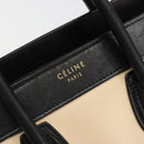 CELINE Luggage Nano Micro Mini Hand Bag Leather 2way Beige Gold Auth ka4812V-20