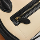 CELINE Luggage Nano Micro Mini Hand Bag Leather 2way Beige Gold Auth ka4812V-21