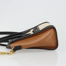 CELINE Luggage Nano Micro Mini Hand Bag Leather 2way Beige Gold Auth ka4812V-4