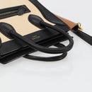 CELINE Luggage Nano Micro Mini Hand Bag Leather 2way Beige Gold Auth ka4812V-7