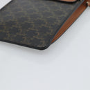 CELINE Triomphe Shoulder Pouch Bag PVC Black Auth ka4814V-9