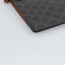 CELINE Triomphe Shoulder Pouch Bag PVC Black Auth ka4814V-14
