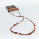 CELINE Triomphe Shoulder Pouch Bag PVC Black Auth ka4814V-7