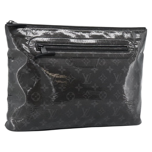 LOUIS VUITTON Monogram Eclipse Glaze Pochette Cosmos Zwart M63373 Auth ka4815