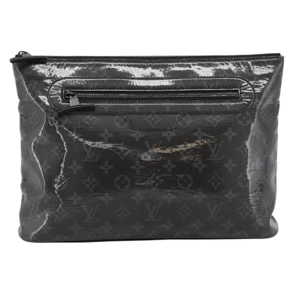 LOUIS VUITTON Monogram Eclipse Glaze Pochette Cosmos Zwart M63373 Auth ka4815