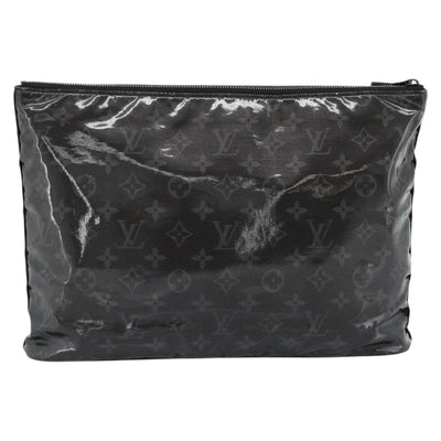 LOUIS VUITTON Monogram Eclipse Glaze Pochette Cosmos Black M63373 Auth ka4815 - 0
