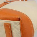 PRADA Tote Bag Canvas Beige Silver Auth ka4818V-16