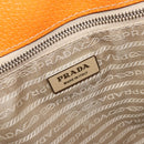 PRADA Tote Bag Canvas Beige Silver Auth ka4818V-19