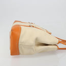 PRADA Tote Bag Canvas Beige Silver Auth ka4818V-3