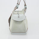 Salvatore Ferragamo Hand Bag Suede Leather Light Blue Silver Auth ka4819A-3