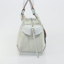 Salvatore Ferragamo Hand Bag Suede Leather Light Blue Silver Auth ka4819A-4