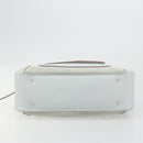 Salvatore Ferragamo Hand Bag Suede Leather Light Blue Silver Auth ka4819A-5