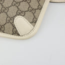 GUCCI GG Supreme Sherry Line Waist bag PVC Beige Red Navy 674081 Auth ka4820V-10
