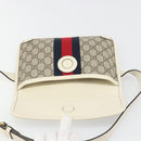 GUCCI GG Supreme Sherry Line Waist bag PVC Beige Red Navy 674081 Auth ka4820V-15