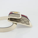 GUCCI GG Supreme Sherry Line Waist bag PVC Beige Red Navy 674081 Auth ka4820V-5