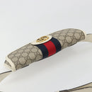 GUCCI GG Supreme Sherry Line Waist bag PVC Beige Red Navy 674081 Auth ka4820V-6