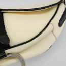 Christian Dior Saddle Shoulder Bag Canvas Beige Silver Auth ka4822V-10