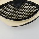 Christian Dior Saddle Shoulder Bag Canvas Beige Silver Auth ka4822V-11