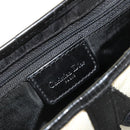 Christian Dior Saddle Shoulder Bag Canvas Beige Silver Auth ka4822V-17