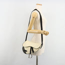 Christian Dior Saddle Shoulder Bag Canvas Beige Silver Auth ka4822V-24