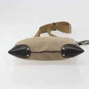 PRADA Shoulder Bag Canvas Beige Silver Auth ka4823-5