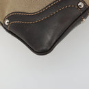 PRADA Shoulder Bag Canvas Beige Silver Auth ka4823-15