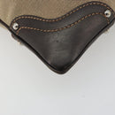 PRADA Shoulder Bag Canvas Beige Silver Auth ka4823-17