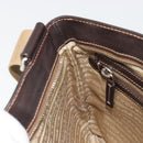 PRADA Shoulder Bag Canvas Beige Silver Auth ka4823-22