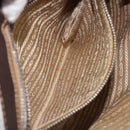 PRADA Shoulder Bag Canvas Beige Silver Auth ka4823-24