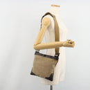 PRADA Shoulder Bag Canvas Beige Silver Auth ka4823-25