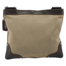 PRADA Shoulder Bag Canvas Beige Silver Auth ka4823-2