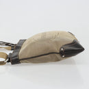PRADA Shoulder Bag Canvas Beige Silver Auth ka4823-4