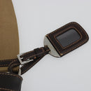 PRADA Shoulder Bag Canvas Beige Silver Auth ka4823-8