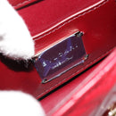 BVLGARI Chain Shoulder Bag Leather Red Gold Auth ka4824-18