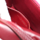 BVLGARI Chain Shoulder Bag Leather Red Gold Auth ka4824-23
