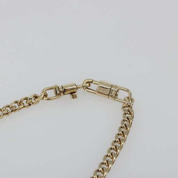 BVLGARI Chain Shoulder Bag Leather Red Gold Auth ka4824