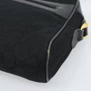 GUCCI GG Canvas Web Sherry Line Shoulder Bag Black Red Green Auth ka4825-10