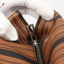 LOEWE Tote Bag Leather Brown Silver Auth ka4826-18